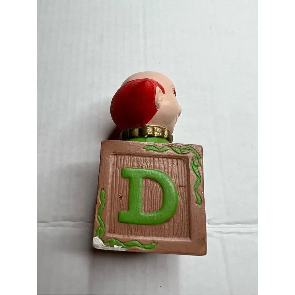 Vintage clown in alphabet block